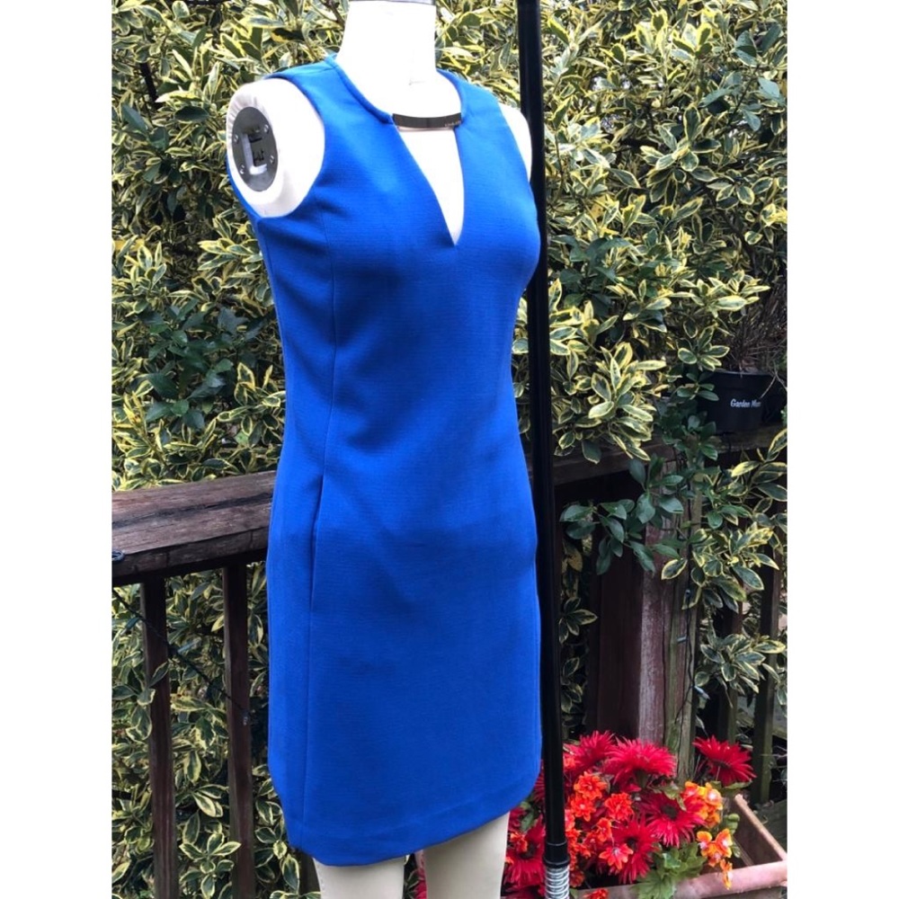 Michael Kors Blue Dress V Neck
